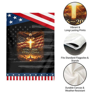 250th Anniversary USA Garden Flag 1776 2026 4th of July Patriotic Us 250 Flag TS10 Print Your Wear