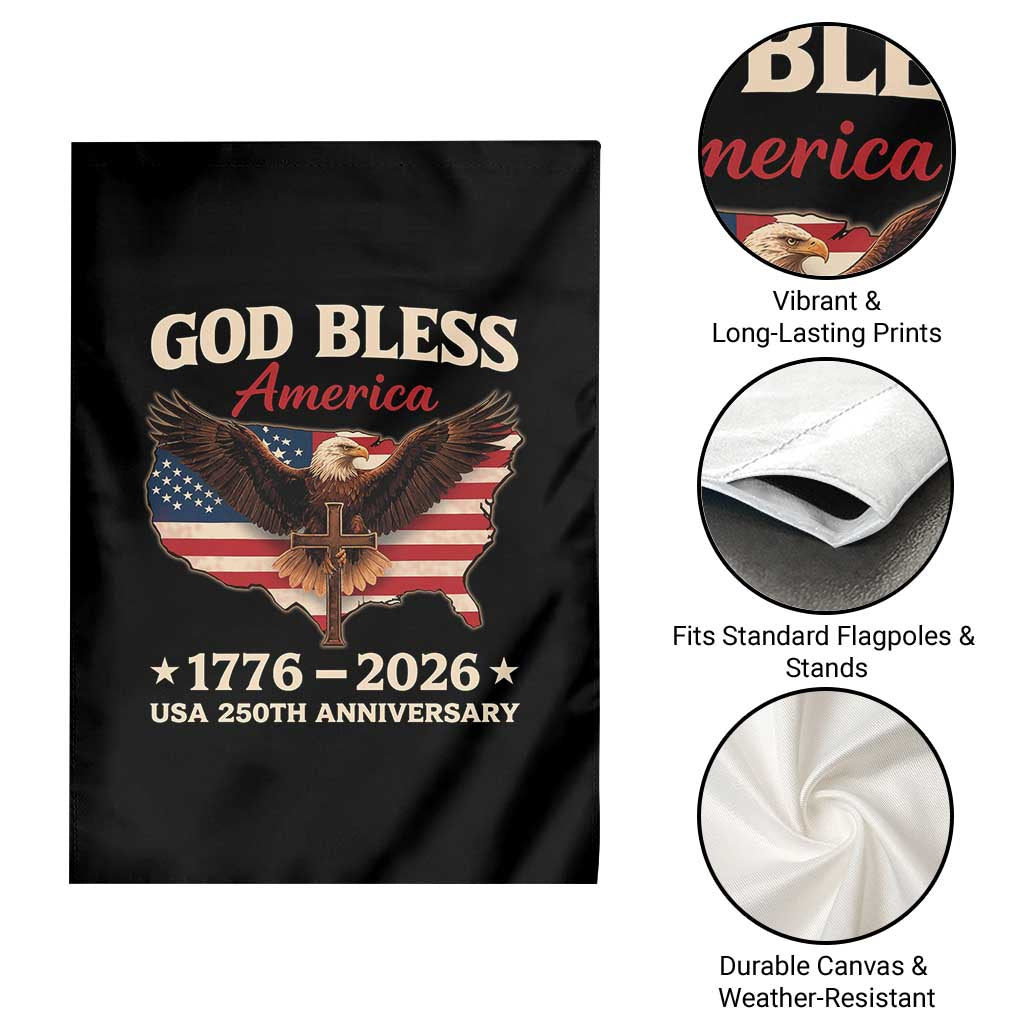God Bless America 250th Anniversary Garden Flag 250 Years USA 4th Of July TS10 Print Your Wear