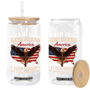 God Bless America 250th Anniversary Glass Can 250 Years USA 4th Of July TS10 Print Your Wear