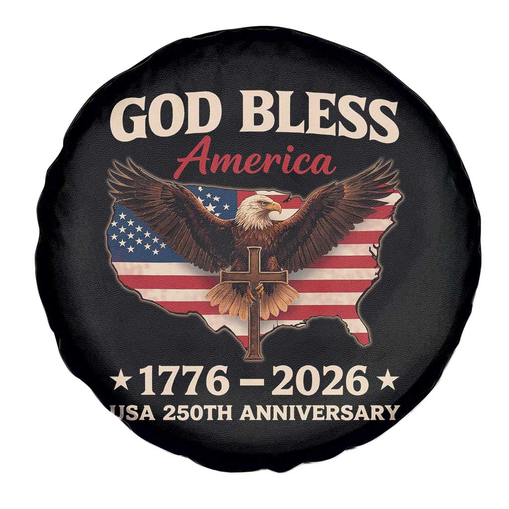 God Bless America 250th Anniversary Spare Tire Cover 250 Years USA 4th Of July TS10 Print Your Wear
