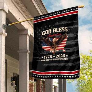 God Bless America 250th Anniversary Garden Flag 250 Years USA 4th Of July TS10 Distressed Black Red Print Your Wear