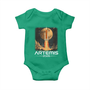 Launch To The Moon Mission Baby Onesie TS10 Irish Green Print Your Wear