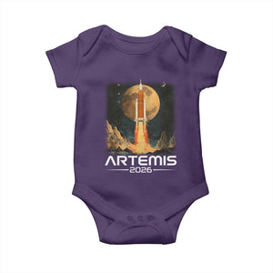 Launch To The Moon Mission Baby Onesie TS10 Purple Print Your Wear