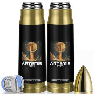 Launch To The Moon Mission Bullet Tumbler TS10 Black Print Your Wear