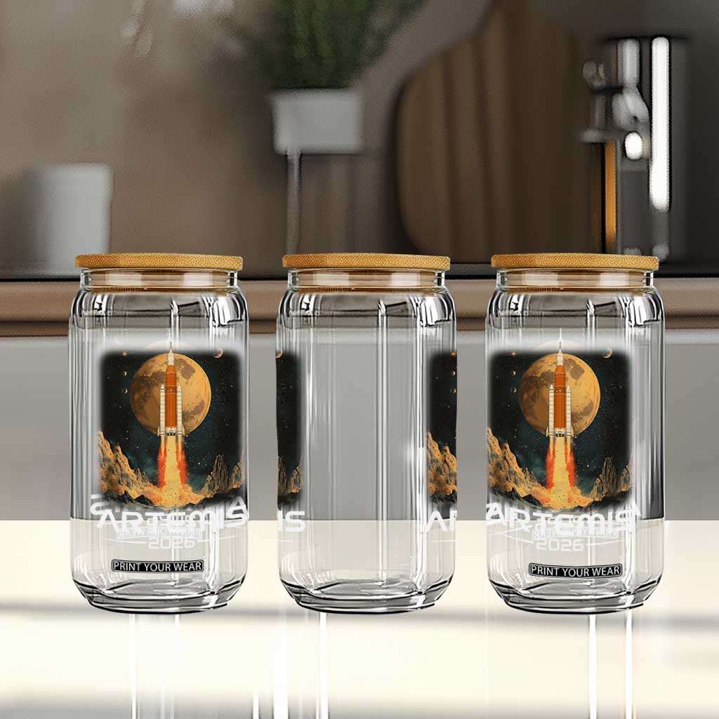Launch To The Moon Mission Glass Can TS10 Print Your Wear