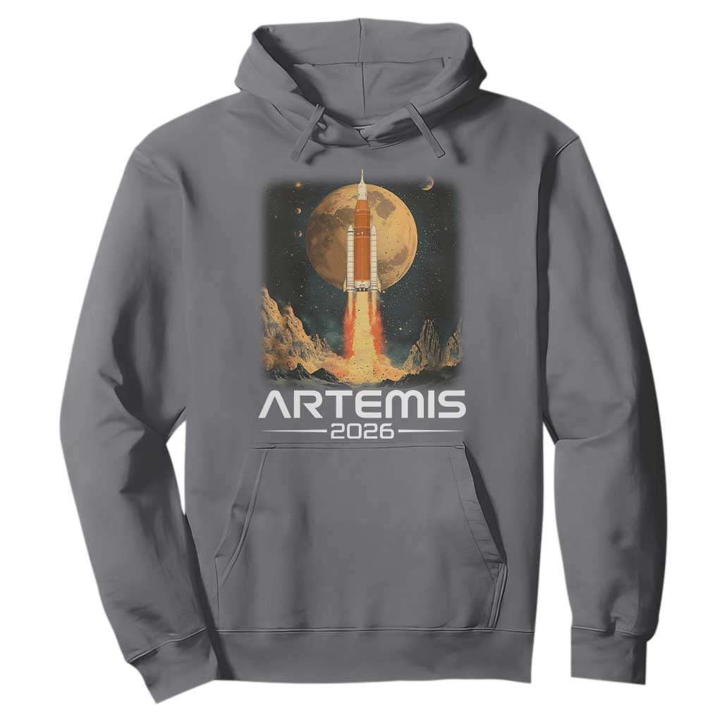 Launch To The Moon Mission Hoodie TS10 Charcoal Print Your Wear