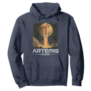 Launch To The Moon Mission Hoodie TS10 Navy Print Your Wear
