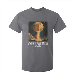 Launch To The Moon Mission T Shirt For Kid TS10 Charcoal Print Your Wear