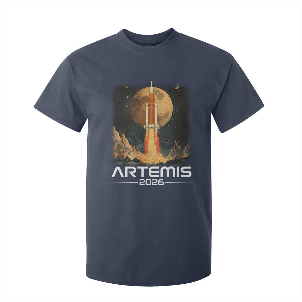 Launch To The Moon Mission T Shirt For Kid TS10 Navy Print Your Wear