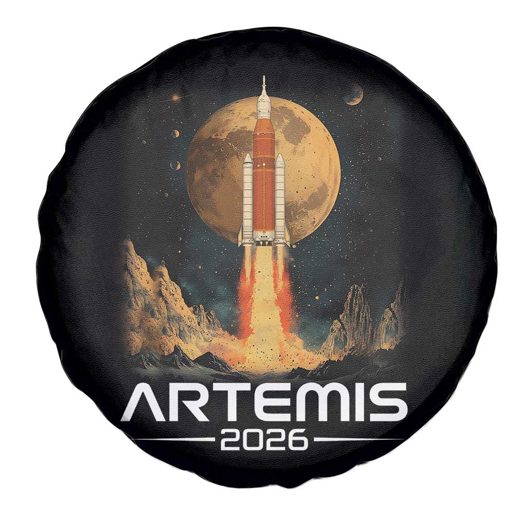 Launch To The Moon Mission Spare Tire Cover TS10 Print Your Wear