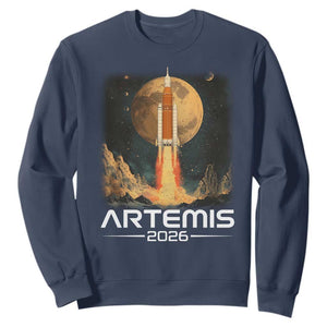 Launch To The Moon Mission Sweatshirt TS10 Navy Print Your Wear