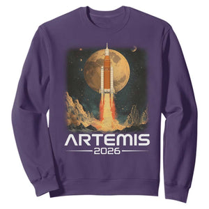Launch To The Moon Mission Sweatshirt TS10 Purple Print Your Wear