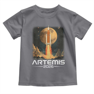 Launch To The Moon Mission Toddler T Shirt TS10 Charcoal Print Your Wear