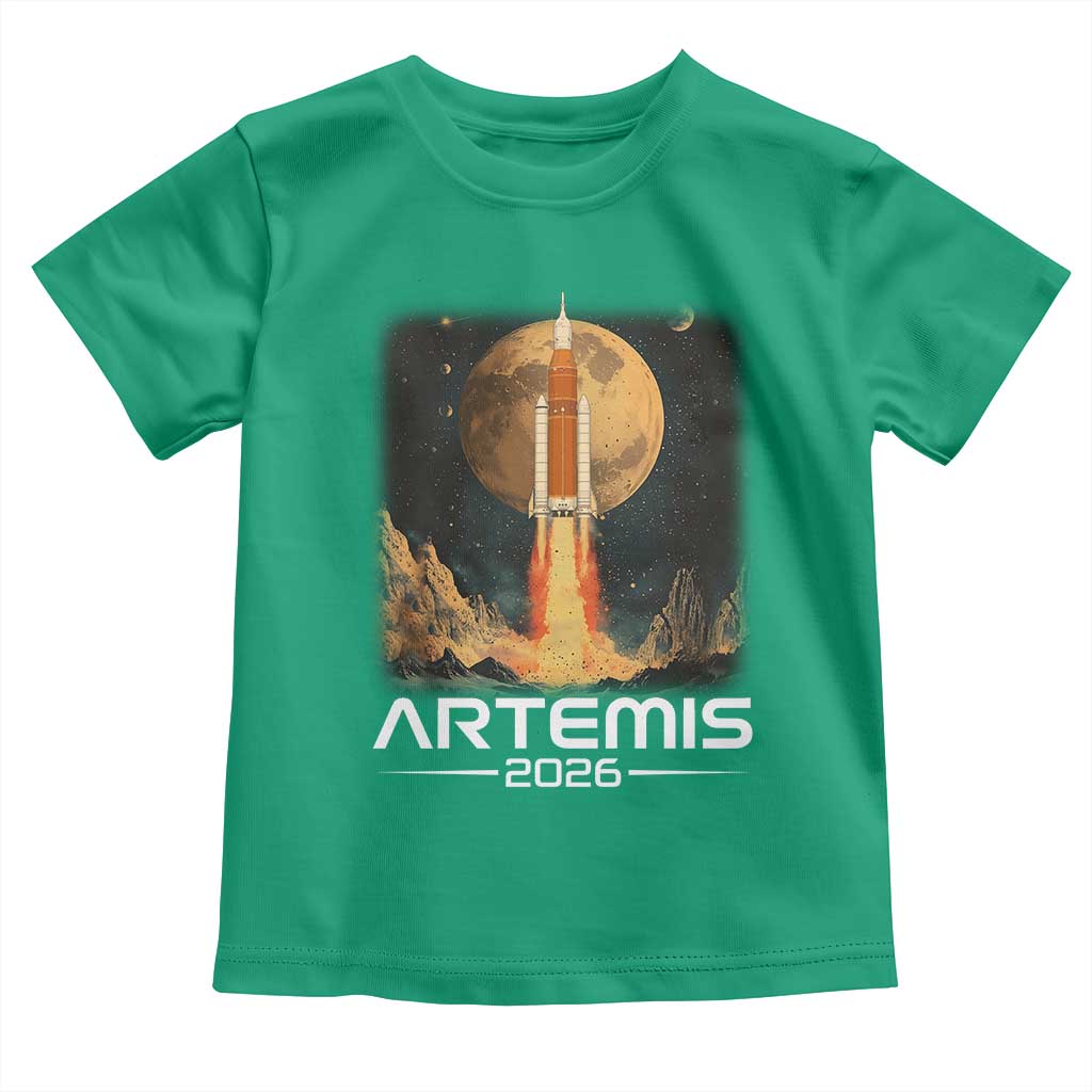 Launch To The Moon Mission Toddler T Shirt TS10 Irish Green Print Your Wear