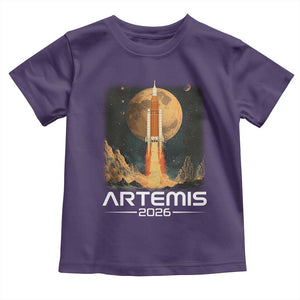 Launch To The Moon Mission Toddler T Shirt TS10 Purple Print Your Wear