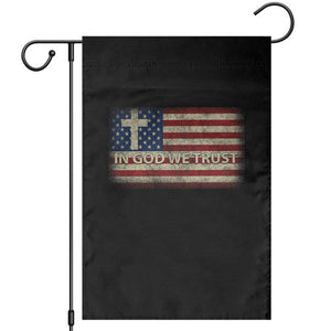 In God We Trust Christian US Flag Garden Flag TS10 Black Print Your Wear