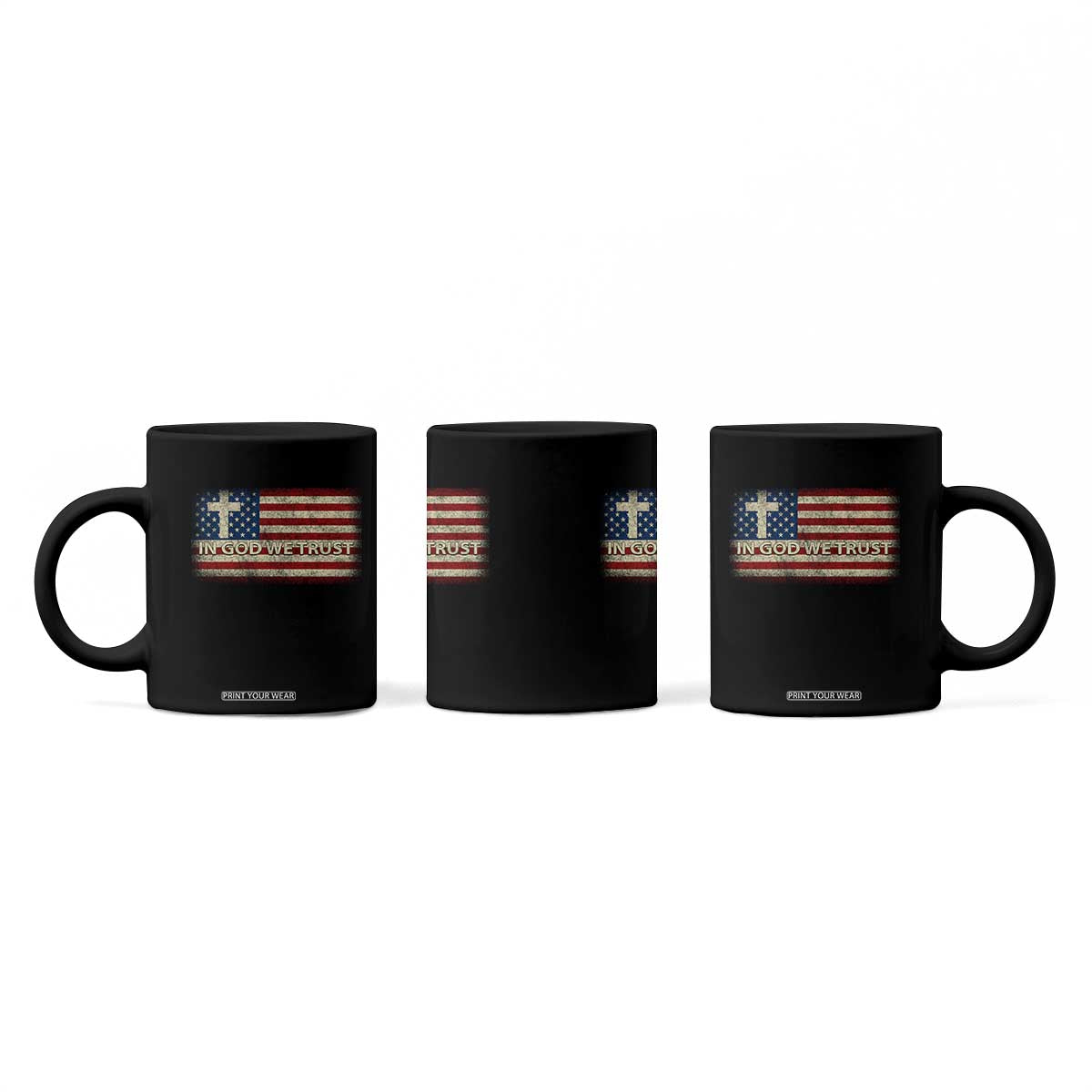 In God We Trust Christian US Flag Coffee Mug TS10 Print Your Wear
