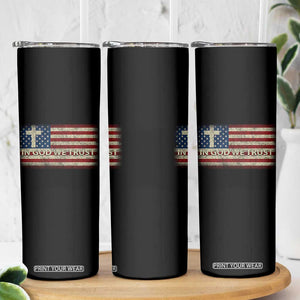 In God We Trust Christian US Flag Skinny Tumbler TS10 Print Your Wear