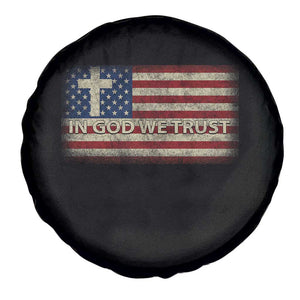 In God We Trust Christian US Flag Spare Tire Cover TS10 Print Your Wear