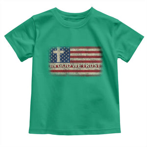 In God We Trust Christian US Flag Toddler T Shirt TS10 Irish Green Print Your Wear