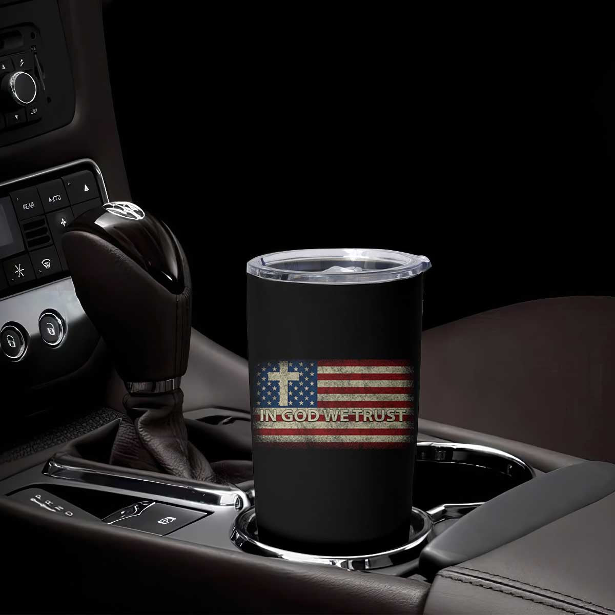 In God We Trust Christian US Flag Tumbler Cup TS10 Print Your Wear