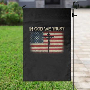 Christian USA Flag Garden Flag American Christ Faith Cross Patriotic In God We Trust TS10 Print Your Wear