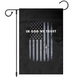 USA Flag Religious Quote Garden Flag In God We Trust American Patriotic Faith 4th of July Cross TS10 Black Print Your Wear