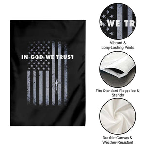 USA Flag Religious Quote Garden Flag In God We Trust American Patriotic Faith 4th of July Cross TS10 Print Your Wear