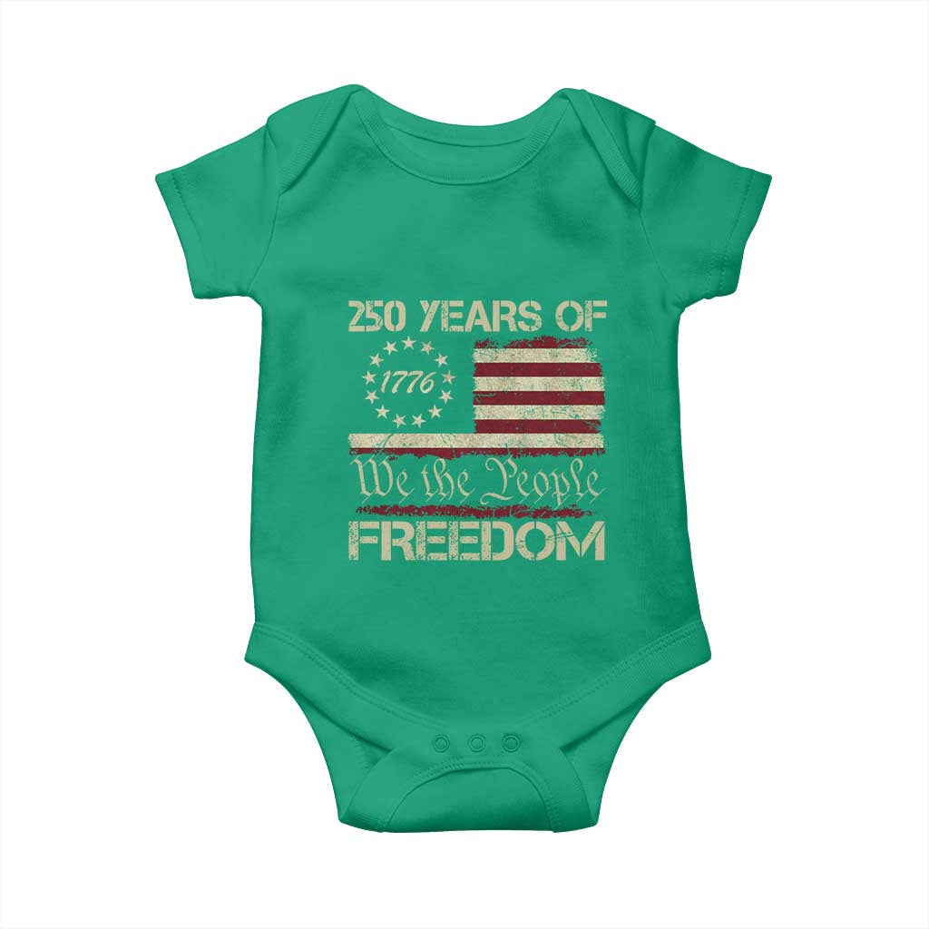 250 Years United States Baby Onesie We The People 1776 2026 Flag Memorial Day Patriotic 250th Birthday TS10 Irish Green Print Your Wear