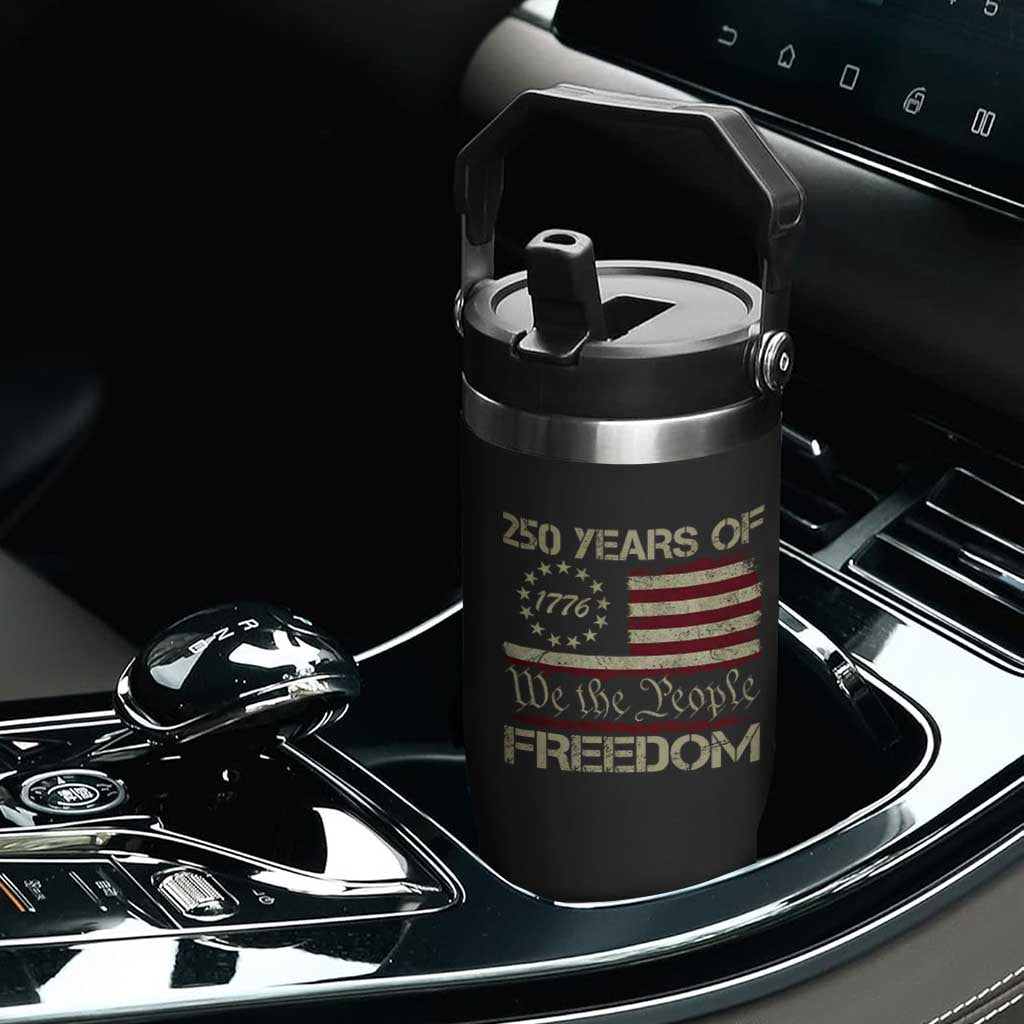 250 Years United States Flip Straw Tumbler We The People 1776 2026 Flag Memorial Day Patriotic 250th Birthday TS10 Print Your Wear