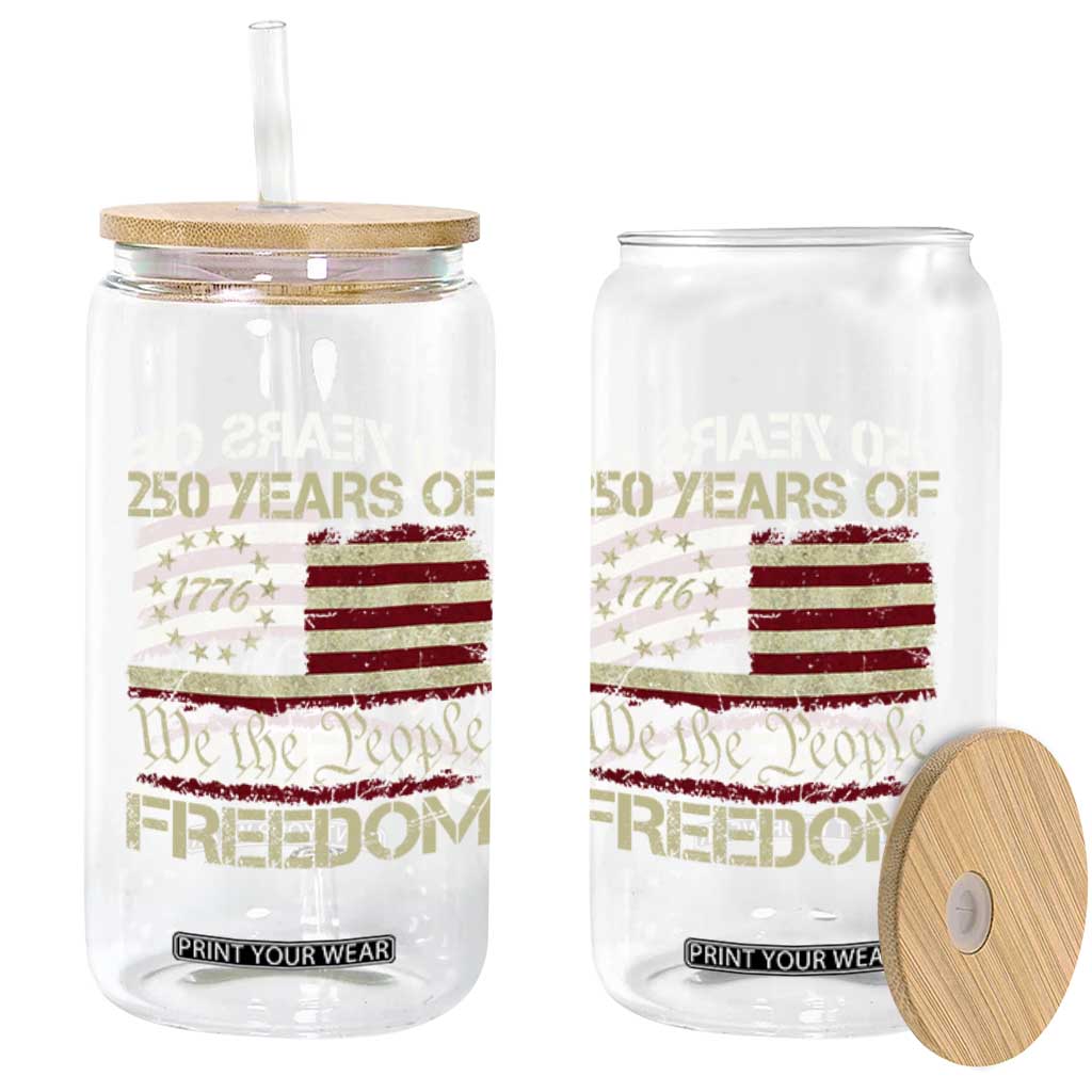 250 Years United States Glass Can We The People 1776 2026 Flag Memorial Day Patriotic 250th Birthday TS10 Print Your Wear