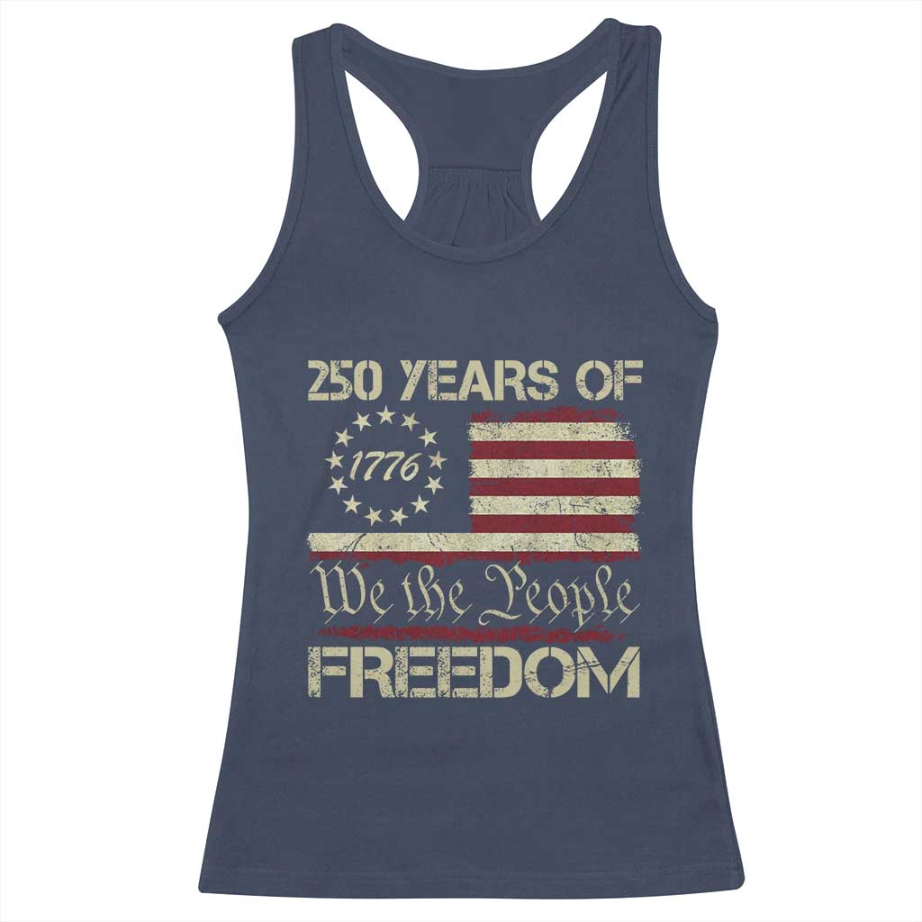250 Years United States Racerback Tank Top We The People 1776 2026 Flag Memorial Day Patriotic 250th Birthday TS10 Navy Print Your Wear