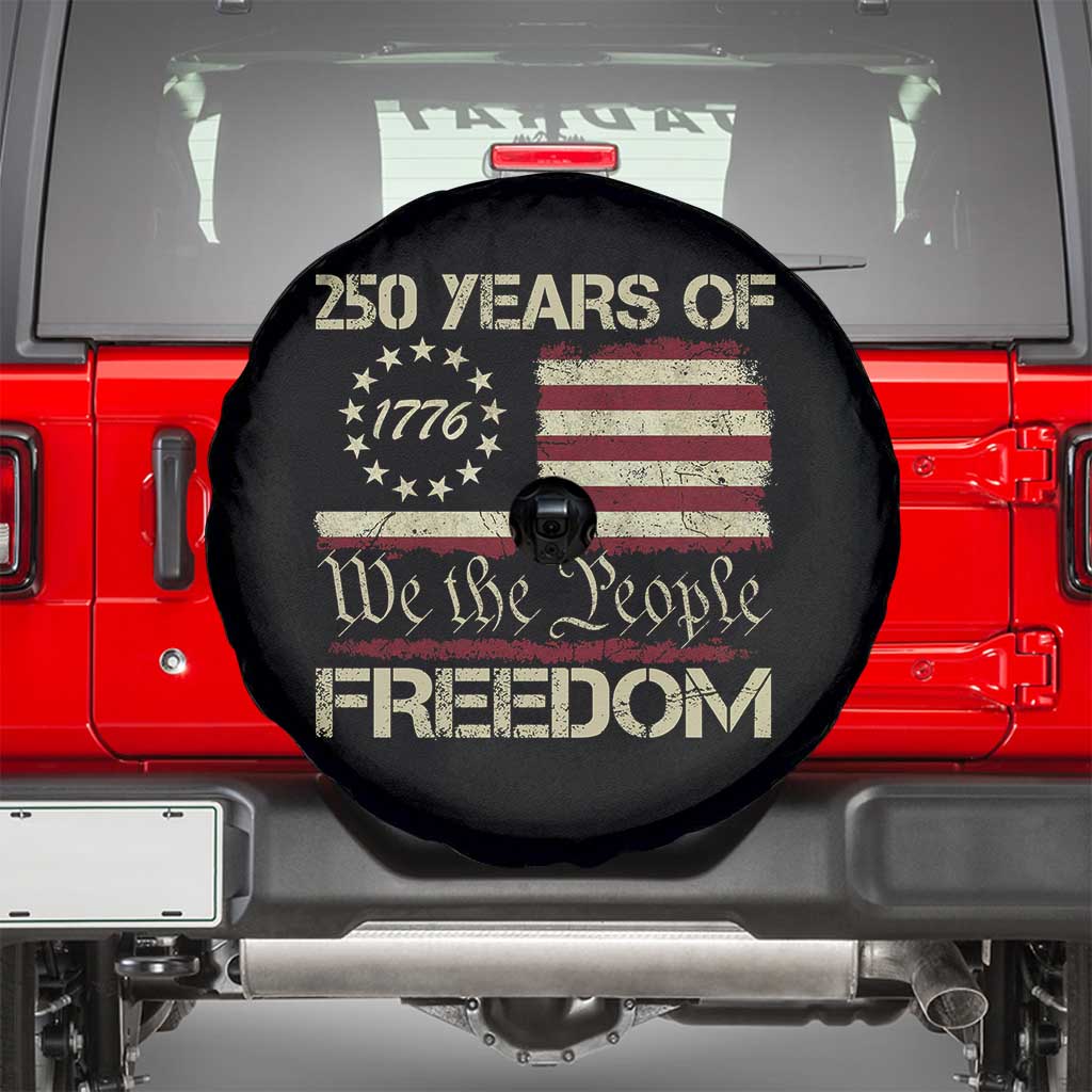 250 Years United States Spare Tire Cover We The People 1776 2026 Flag Memorial Day Patriotic 250th Birthday TS10 Black Print Your Wear