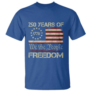 250 Years United States T Shirt We The People 1776 2026 Flag Memorial Day Patriotic 250th Birthday TS10 Royal Blue Print Your Wear