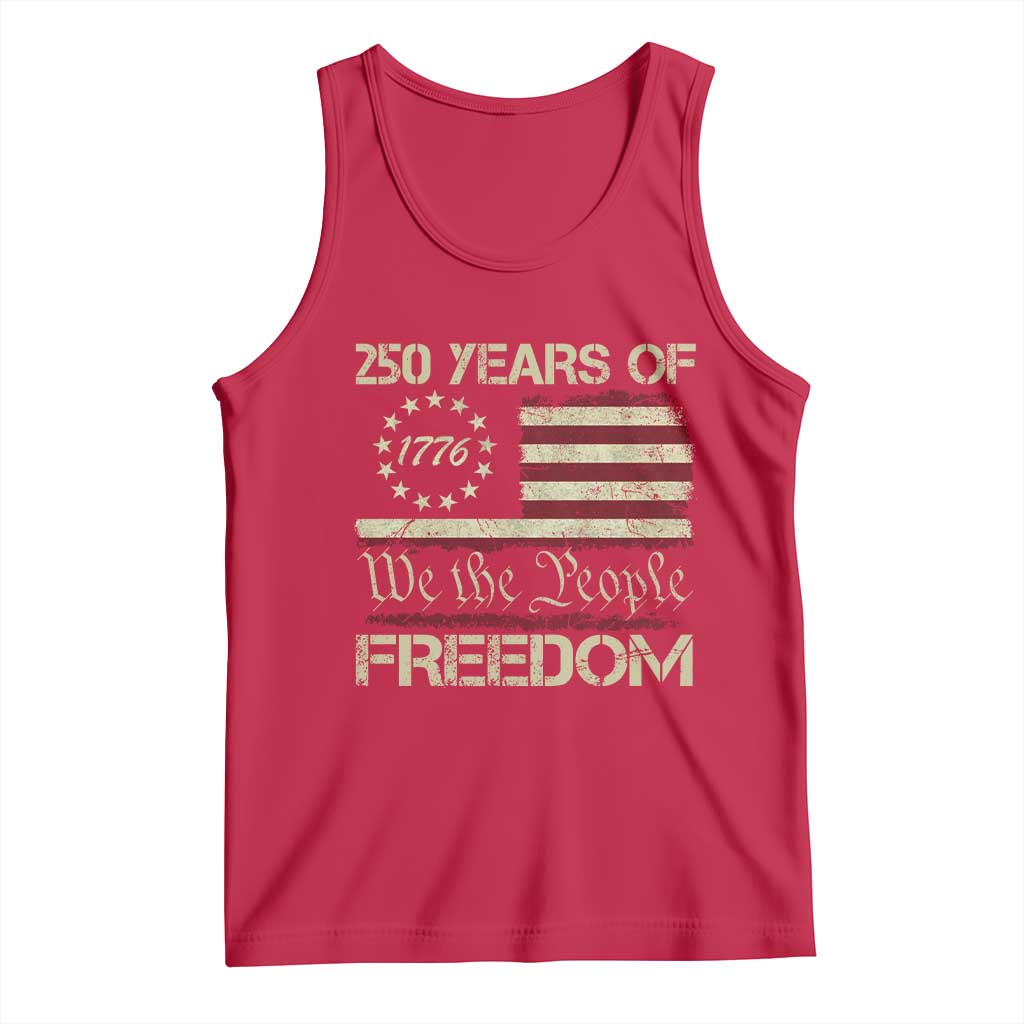 250 Years United States Tank Top We The People 1776 2026 Flag Memorial Day Patriotic 250th Birthday TS10 Red Print Your Wear