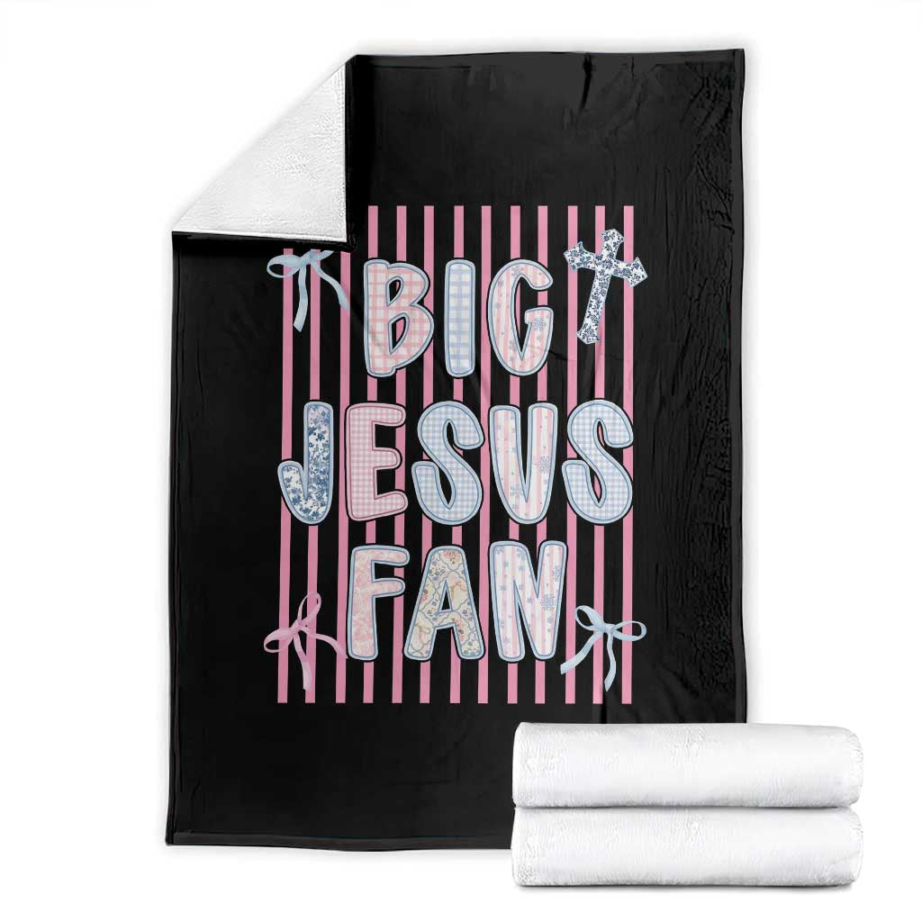Big Jesus Fan Throw Blanket Striped Preppy Christian Believer Faith God Religious Gifts TS10 Black Print Your Wear