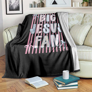 Big Jesus Fan Throw Blanket Striped Preppy Christian Believer Faith God Religious Gifts TS10 Print Your Wear