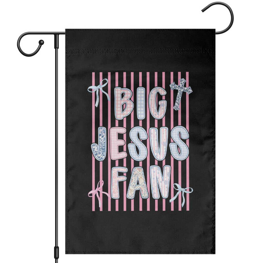 Big Jesus Fan Garden Flag Striped Preppy Christian Believer Faith God Religious Gifts TS10 Black Print Your Wear