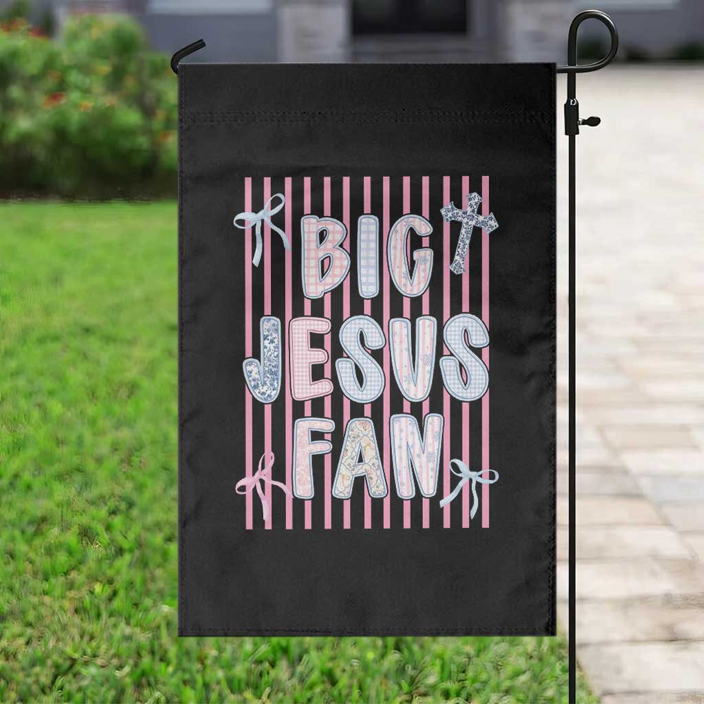 Big Jesus Fan Garden Flag Striped Preppy Christian Believer Faith God Religious Gifts TS10 Print Your Wear