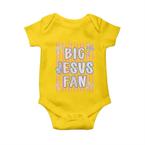 Big Jesus Fan Baby Onesie Striped Preppy Christian Believer Faith God Religious Gifts TS10 Daisy Print Your Wear