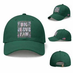 Big Jesus Fan Baseball Cap Striped Preppy Christian Believer Faith God Religious Gifts TS10 Baseball Cap Universal Fit Irish Green Print Your Wear