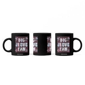 Big Jesus Fan Coffee Mug Striped Preppy Christian Believer Faith God Religious Gifts TS10 Print Your Wear