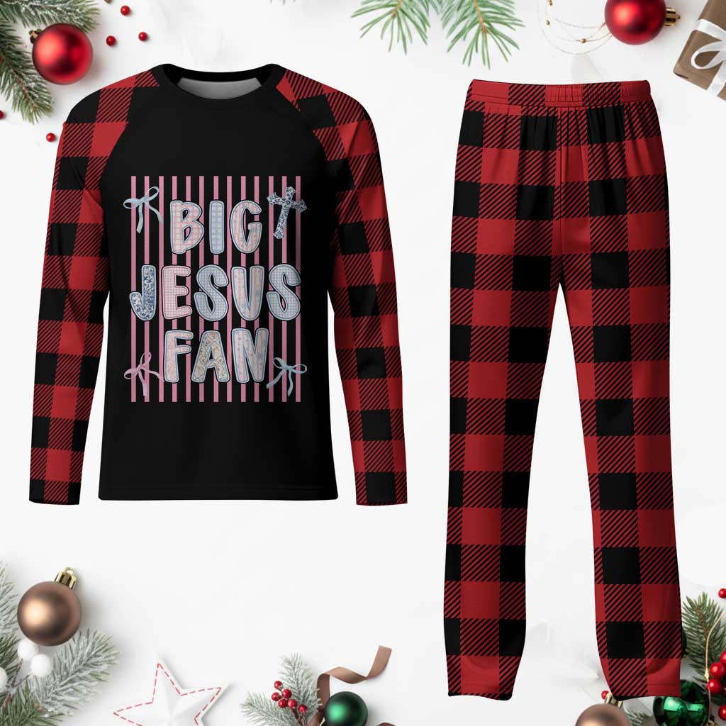 Big Jesus Fan Plaid Pajama Set Striped Preppy Christian Believer Faith God Religious Gifts TS10 Buffalo Plaid Print Your Wear