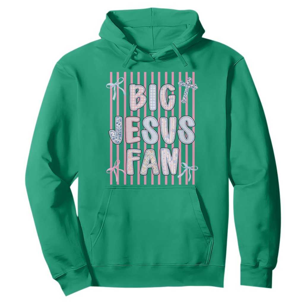 Big Jesus Fan Hoodie Striped Preppy Christian Believer Faith God Religious Gifts TS10 Irish Green Print Your Wear