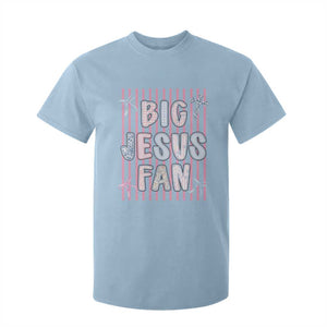 Big Jesus Fan T Shirt For Kid Striped Preppy Christian Believer Faith God Religious Gifts TS10 Light Blue Print Your Wear