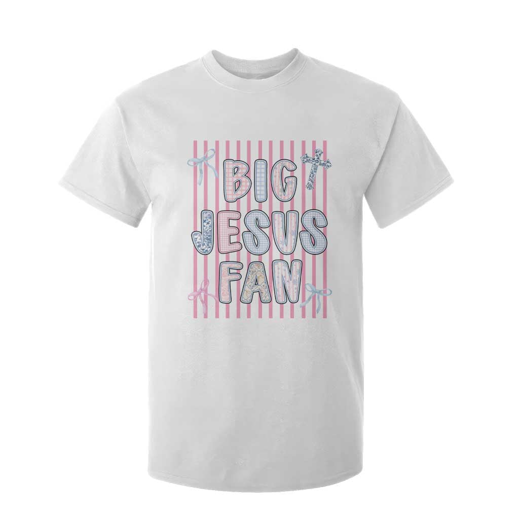 Big Jesus Fan T Shirt For Kid Striped Preppy Christian Believer Faith God Religious Gifts TS10 White Print Your Wear