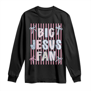Big Jesus Fan Long Sleeve Shirt Striped Preppy Christian Believer Faith God Religious Gifts TS10 Black Print Your Wear