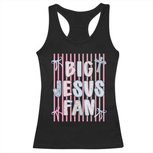 Big Jesus Fan Racerback Tank Top Striped Preppy Christian Believer Faith God Religious Gifts TS10 Black Print Your Wear