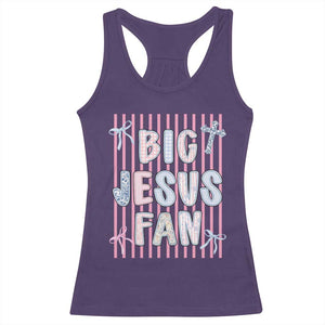 Big Jesus Fan Racerback Tank Top Striped Preppy Christian Believer Faith God Religious Gifts TS10 Purple Print Your Wear