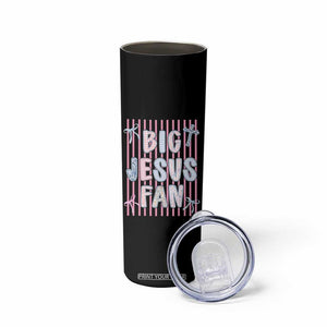 Big Jesus Fan Skinny Tumbler Striped Preppy Christian Believer Faith God Religious Gifts TS10 Print Your Wear